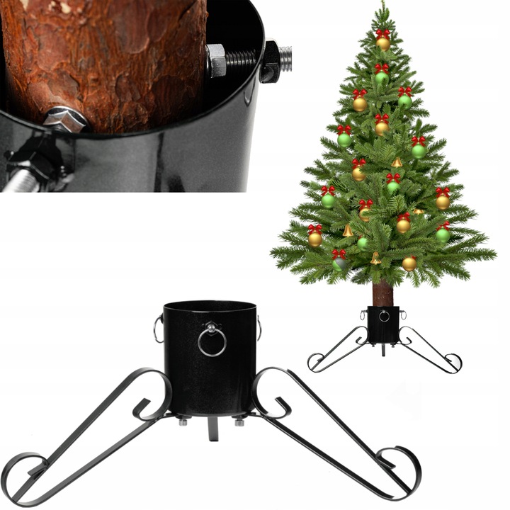 Stojak CHOINKOWY METALOWY pod choinkę podstawka drzewko pojemnik