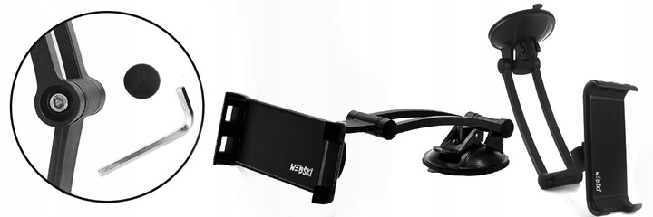 UCHWYT NA TELEFON TABLET DO SAMOCHODU SZYBA KOKPIT