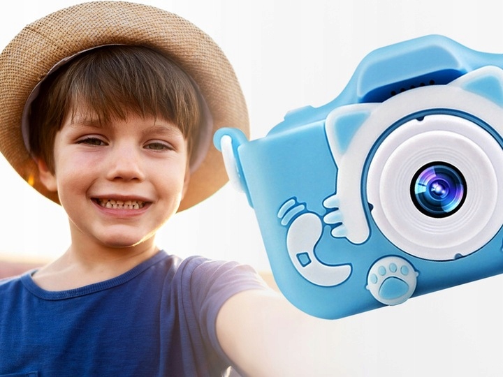 APARAT FOTOGRAFICZNY DLA DZIECI DZIECKA CYFROWY NIEBIESKI KOTEK TOBBI-TOYS