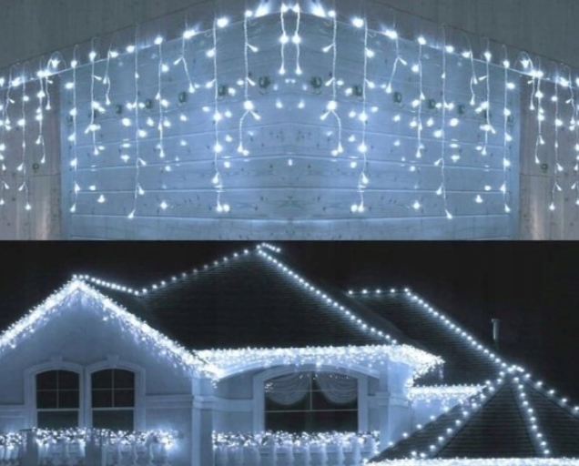 SOPLE FLASH 500 LED ZEWNĘTRZNE BIAŁE ZIMNE CHOINKOWE lampki z Flashem