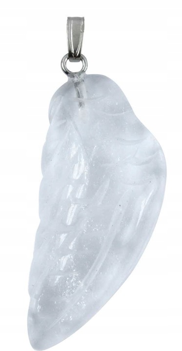 Skrzydło Anioła - zawieszka z kamienia naturalnego - Kryształ górski (3,5 c