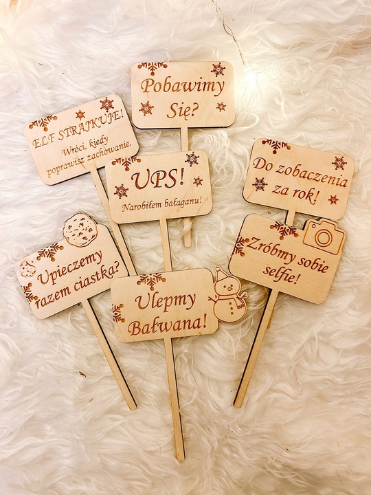 ELF PSOTNIK FIGURKA ZESTAW TABLICZKI DRZWI ZADANIA ADWENTOWE PAKA GADŻETY