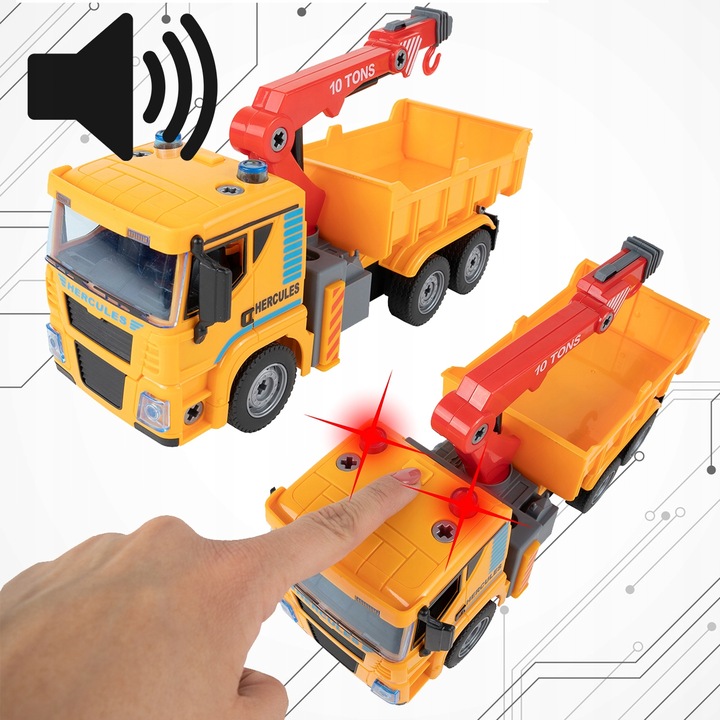 DZWIG AUTO DO SKRĘCANIA MONTAŻU MAŁY MAJSTERKOWICZ W WALIZCE DLA DZIECI