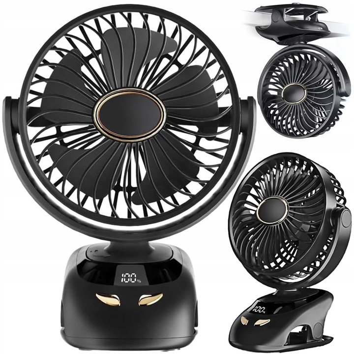 WENTYLATOR BIURKOWY Bezprzewodowy Z KLIPSEM I PODSTAWĄ Aroma BOX Cichy