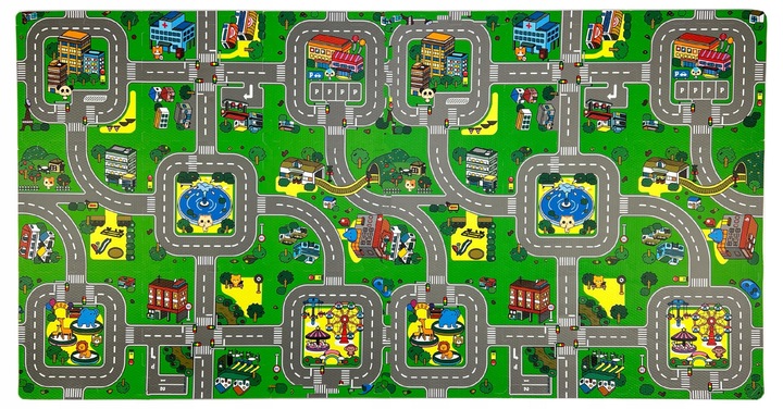 PUZZLE PIANKOWE MATA MIASTO ULICE DROGI 18EL DUŻE