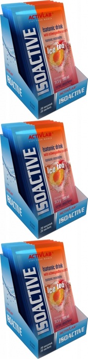 ACTIVLAB ISO ACTIVE 20x 31,5g NAPÓJ IZOTONIK PEACH x3