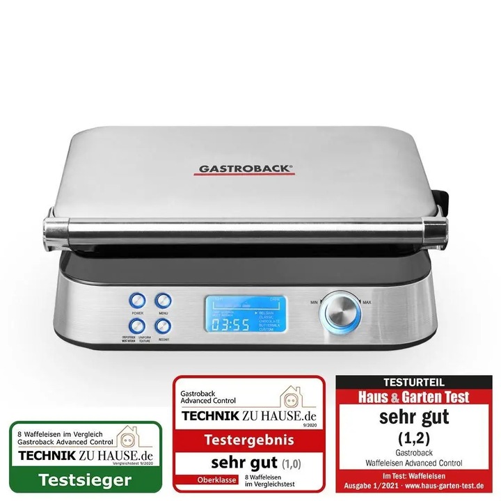 GOFROWNICA NA 2 GOFRY STALOWA Gastroback 42424 LCD
