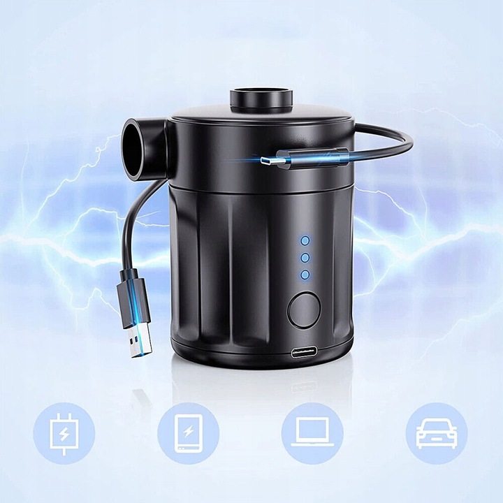 POMPKA AKUMULATOROWA Bezprzewodowa ELEKTRYCZNA do BASENU MATERACA KOMPRESOR