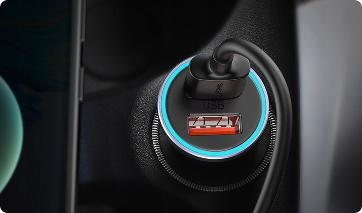 BASEUS SZYBKA ŁADOWARKA SAMOCHODOWA DO TELEFONU 40W 5A USB QC 4.0 KABEL