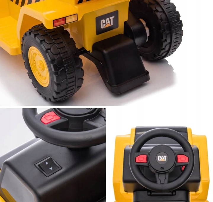 WYWROTKA CATERPILLAR dla dziecka JEŹDZIK na akumulator 6V 4AH