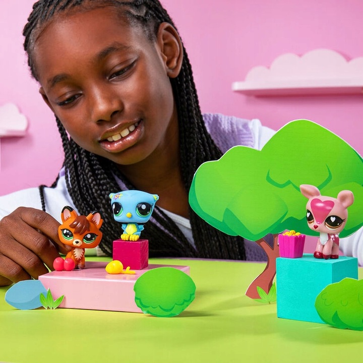 Littlest Pet Shop zestaw figurek tuba zwierzątka Sowa Lis Jeleń seria 3