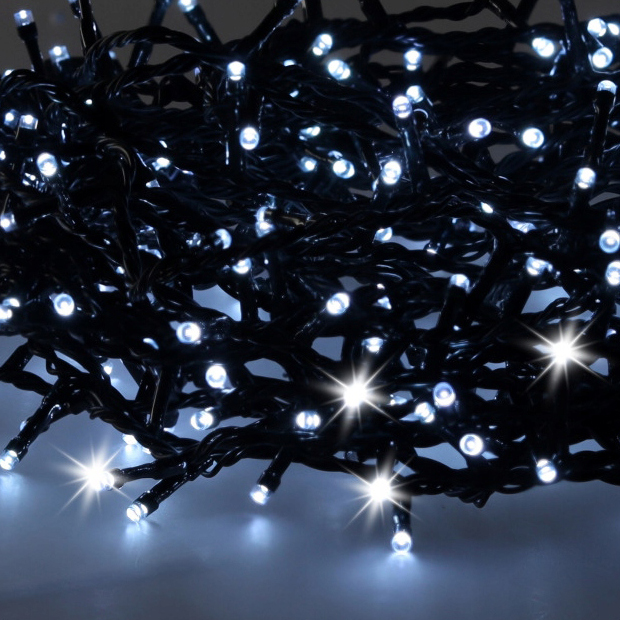 Lampki choinkowe 1000LED Zimny biały 50M Światełka zewnętrzne FLESH IP44