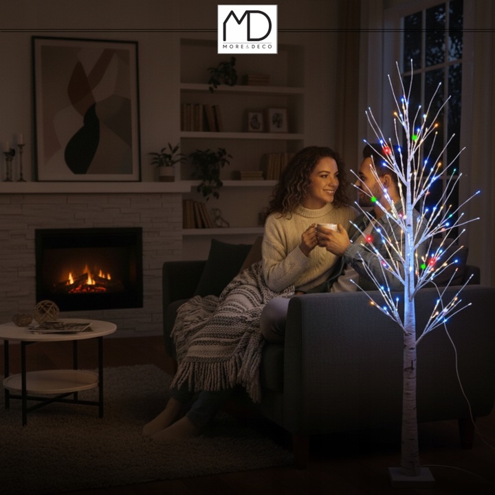 Brzoza led 120cm 48led multikolor drzewko dekoracja bożenarodzenie kolorowy