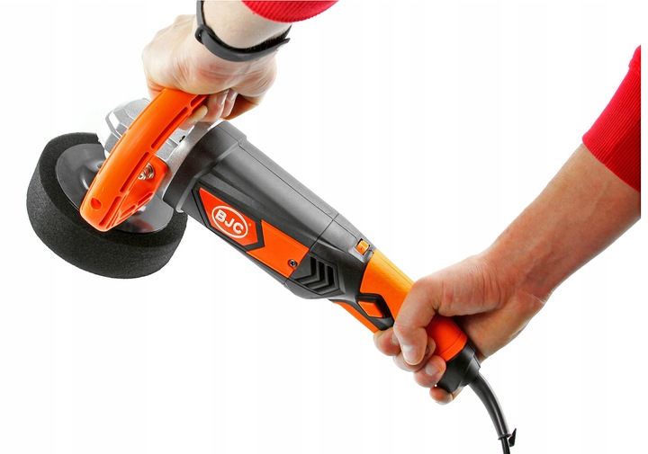 POLERKA SAMOCHODOWA SZLIFIERKA Z REGULACJĄ DO POLEROWANIA AUTA+ GĄBKI BJC