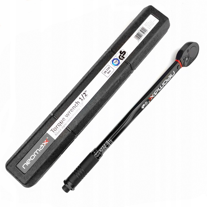 KLUCZ DYNAMOMETRYCZNY 1/2 28-210Nm CERTYFIKAT KALIBRACJI 1/2" NEOMAX