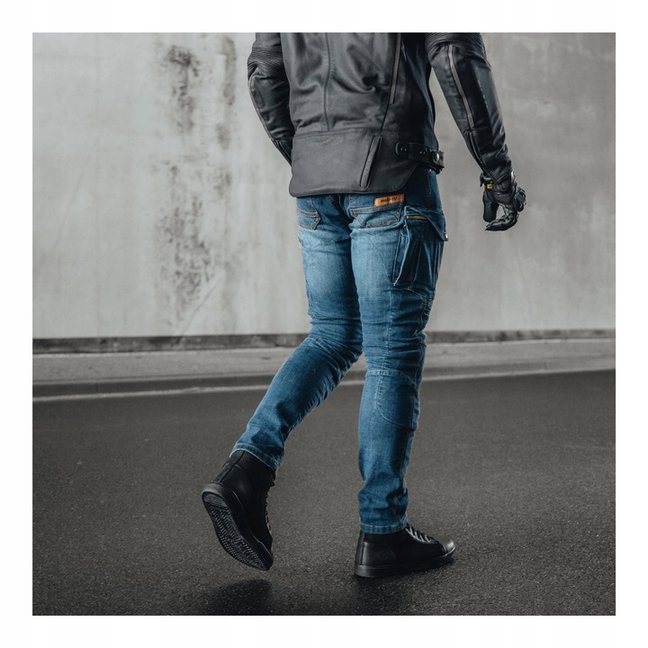 Spodnie jeansy motocyklowe REBELHORN VANDAL DENIM BLUE niebieski GRATISY