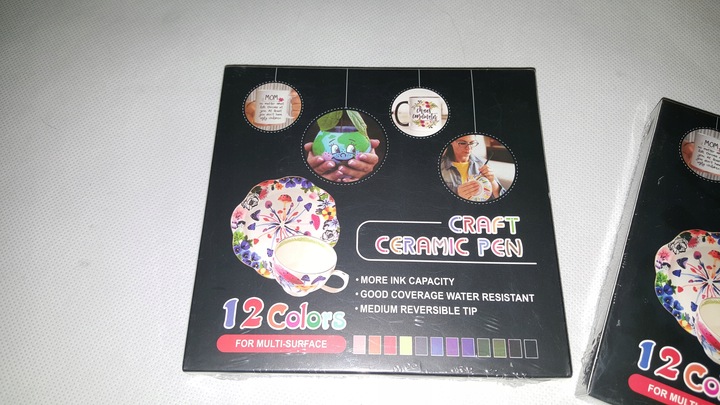 Pisaki do malowania ceramiki 12 kolorów RATEL