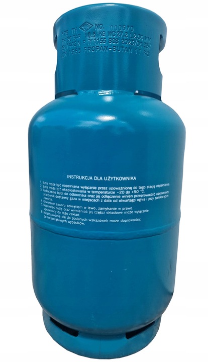 BUTLA GAZOWA PROPAN BUTAN 11KG PUSTA GRILL PIEC 30 BAR KUCHENKA LPG BUTLE