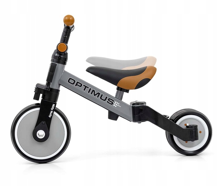 Milly Mally Rowerek 3w1 Optimus szary grey