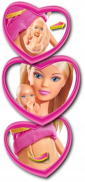 DUŻY ZESTAW 4 LALKI STEFFI W CIĄŻY KEVIN EVI BOBAS WÓZEK SPACERÓWKA + AKC.