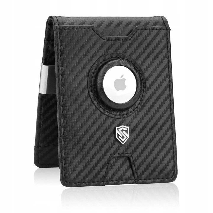 STEVENS Męski Portfel Skórzany Slim Klips RFID Na Karty Drobne AirTag Q3-W