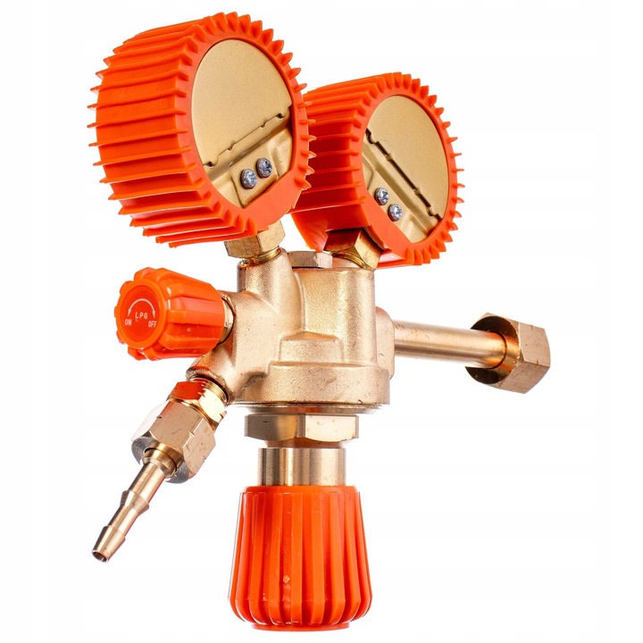 Reduktor Butlowy Propan Butan do Gazu LPG 2x Manometr Długa Rurka Dolotowa