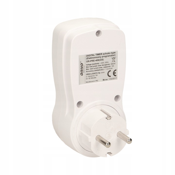 Elektroniczny Programator Czasowy Schuko NIEMCY