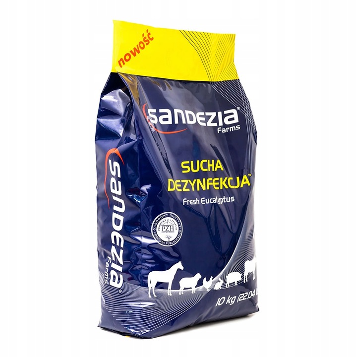 Sandezia sucha dezynfekcja 10kg BIOASEKURACJA trzoda/drób/konie/bydło/