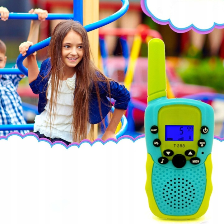 ZESTAW WALKIE TALKIE DLA DZIECI 2 SZT ŁOKI TOKI KRÓTKOFALÓWKI DUŻY ZASIĘG