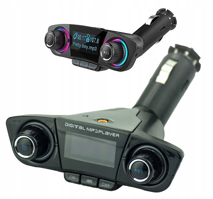 TRANSMITER FM BLUETOOTH ŁADOWARKA 3,1A 2xUSB MP3