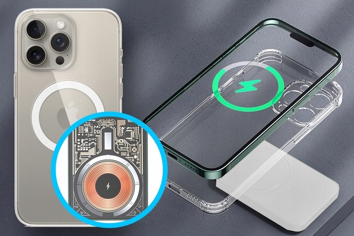 POWERBANK MAGNETYCZNY BEZPRZEWODOWY Z MAGSAFE 10000mAh 22,5W PD + kabel CC