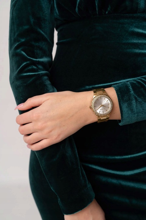 Zegarek damski Paul Lorens 9656B3-3D1 ELEGANCKI Z CYRKONIAMI + BOX