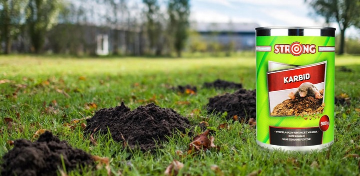 SILNY ODSTRASZACZ ŚRODEK NA KRETY NORNICE KARBID SUPER JAKOŚĆ DUŻE KAWAŁKI