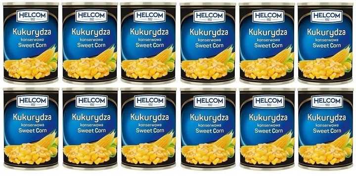 KUKURYDZA KONSERWOWA 12 X 400g SŁODKA HELCOM