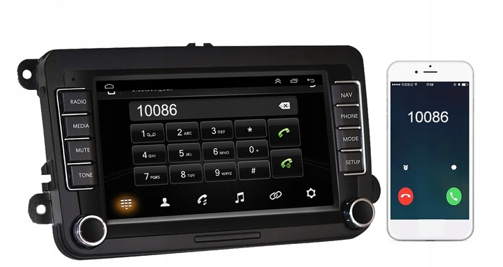 RADIO SAMOCHODOWE do VOLKSWAGEN VW SKODA SEAT 7" ANDROID CARPLAY GPS WIFI