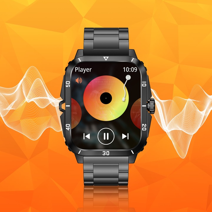 Smartwatch Zegarek Męski Wodooporny PL Menu Rozmowy Smart Watch 3 Paski