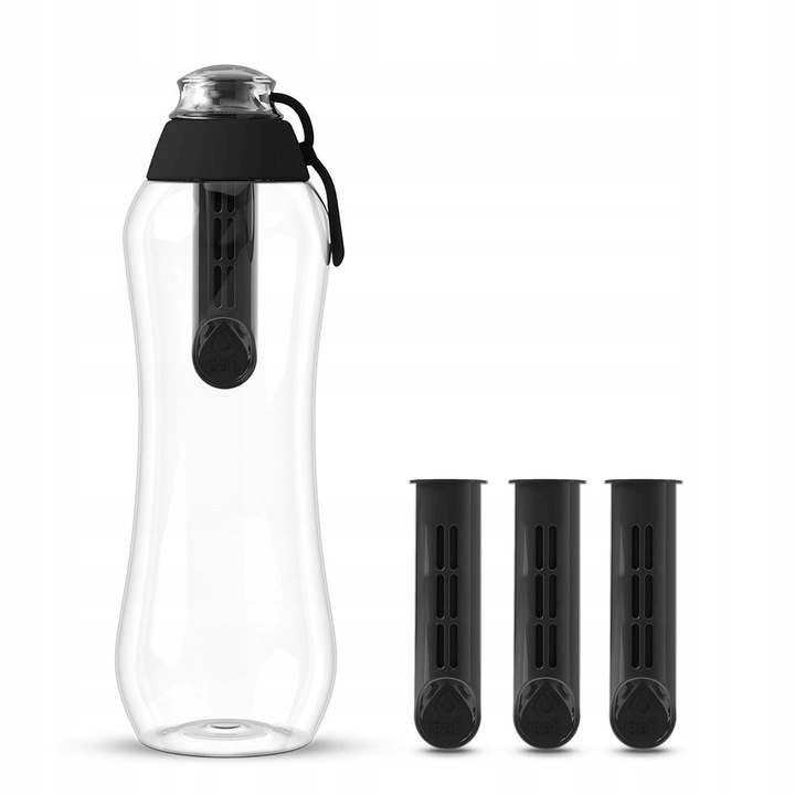 Butelka na Wodę Filtrująca Dafi 0,5 l SOFT Czarna z 4 filtrami