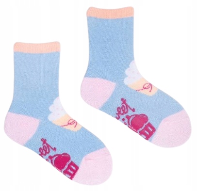 6 - PAK Skarpetki ANTYPOŚLIZGOWE ABS 6 PAR skarpety dziewczęce 17 - 19