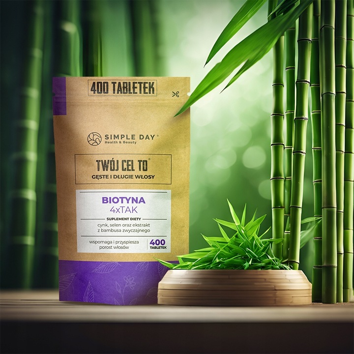 BIOTYNA Z NATURALNYM KRZEMEM NA WŁOSY SKÓRĘ PAZNOKCIE - 400 TABLETEK