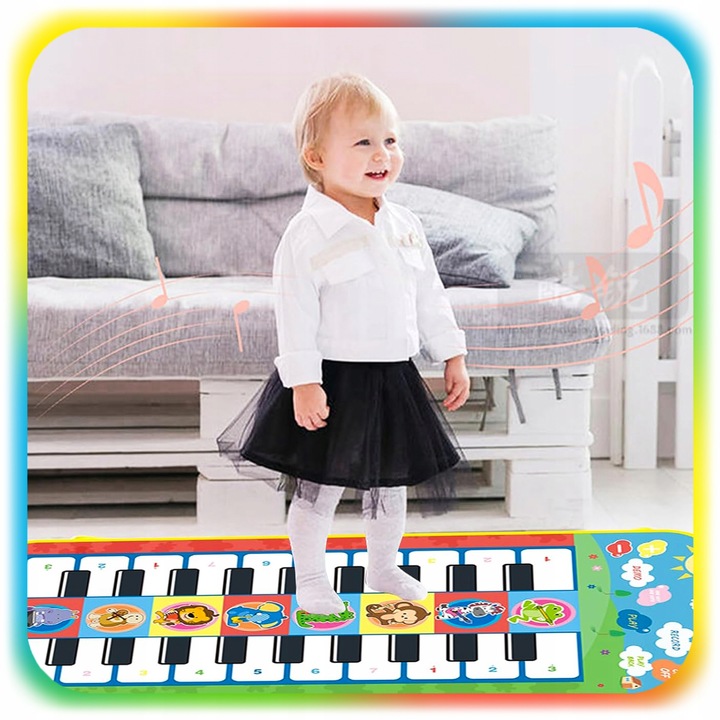 MATA DO TAŃCZENIA MUZYCZNA Pianino Interaktywna Gra dla Całej Rodziny