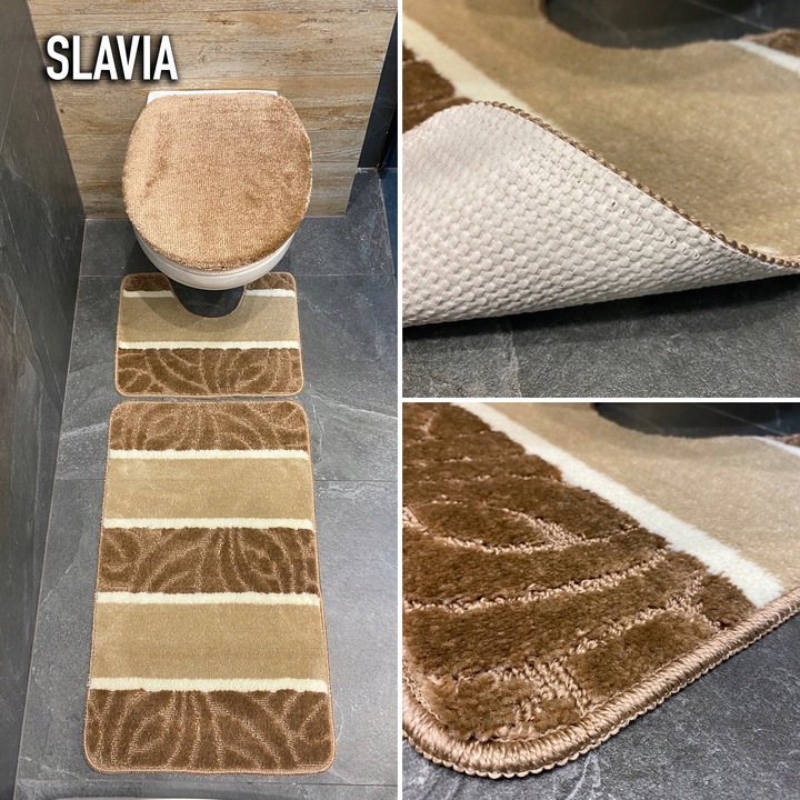 KOMPLET 3-CZĘŚCIOWY DYWANIKÓW ŁAZIENKOWYCH