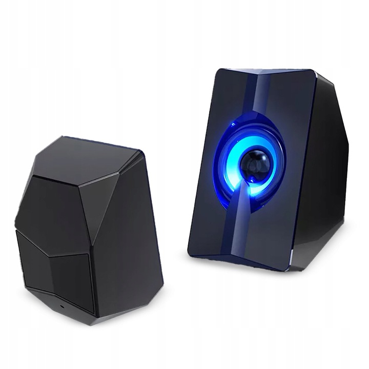 GŁOŚNIKI KOMPUTEROWE LED LAPTOP PC USB T-WOLF S5