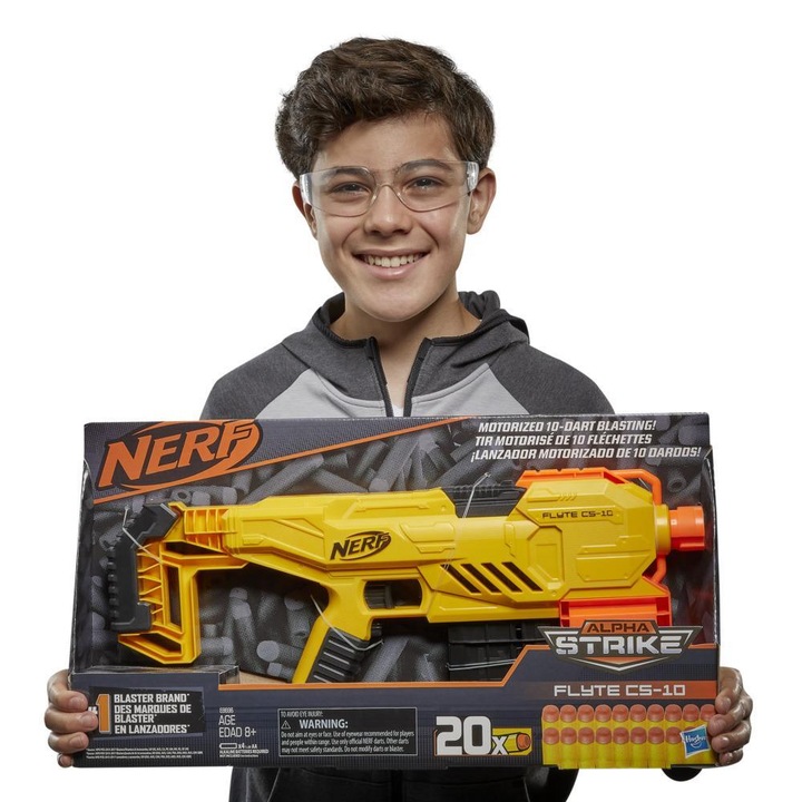 NERF STRIKE FLYTE CS-10 PISTOLET AUTOMATYCZNY plus 30 strzałek