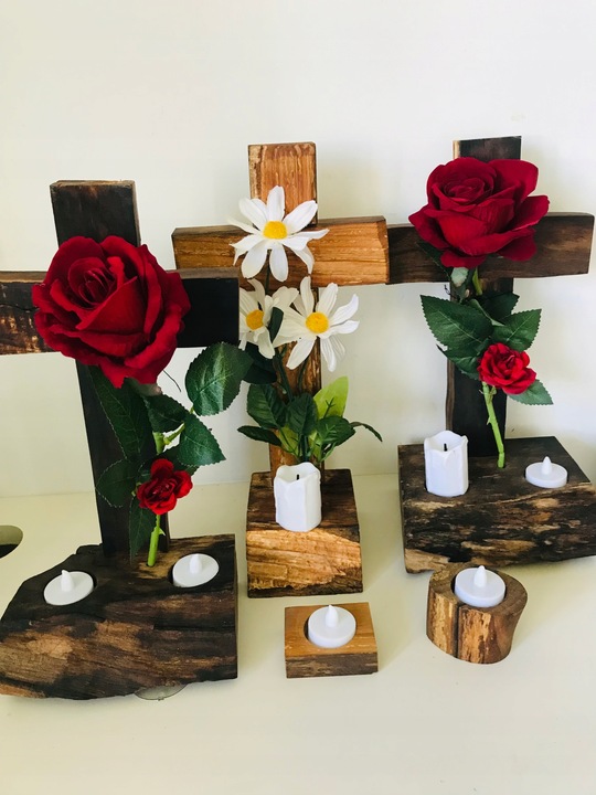 STROIKI na CMENTARZ STROIK na GRÓB drewniany KRZYŻ