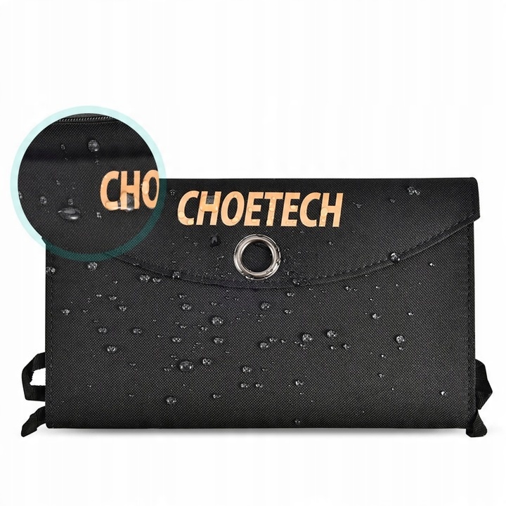 CHOETECH ŁADOWARKA SOLARNA DUŻA SKŁADANA PANEL SŁONECZNY 2xUSB POWERBANK