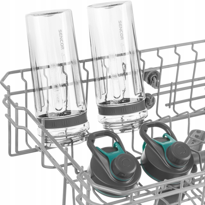 Blender kielichowy do smoothie 800W 2x0,6L turkus tritan Sencor SBL 7171GR