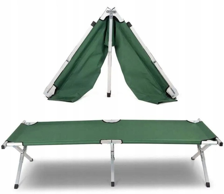 Działkowe Łóżko Polowe Turystyczne Leżak Leżanka XXL Odcień granatu TP190G