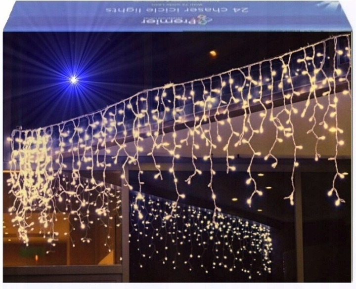 SOPLE 300 LED LAMPKI ZEWNĘTRZNE IP44 STAŁE + FLASH KURTYNA ŚWIETLNA GRUBE