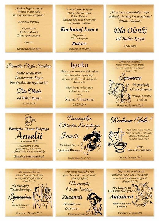 Bransoletka Srebrna 925 Złocona z Grawerem Koniczynka Prezent na Chrzest