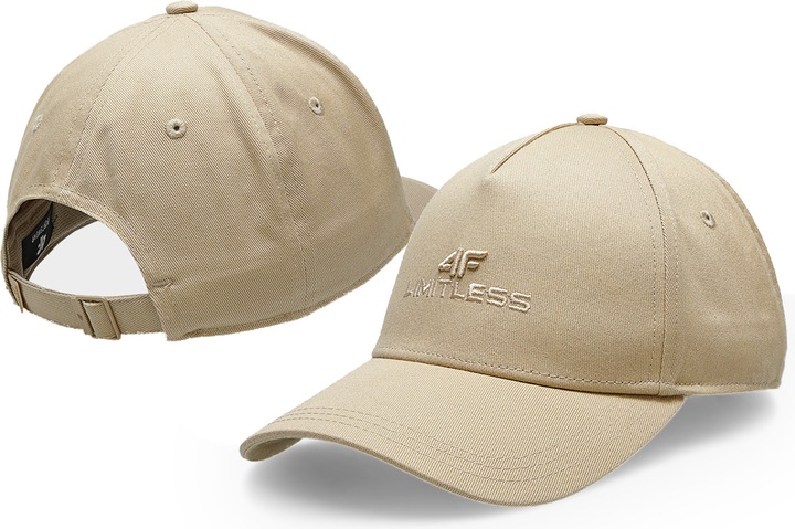 4F MĘSKA SPORTOWA CZAPKA Z DASZKIEM BEJSBOLÓWKA LIMITLESS BEŻ M